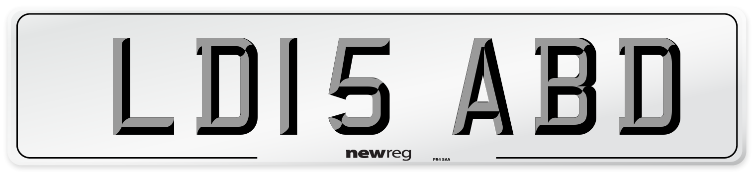 LD15 ABD Number Plate from New Reg